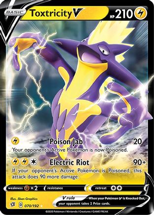 Toxtricity V 070/192 - SWSH02 Rebel Clash Holofoil - for just $0.45! 