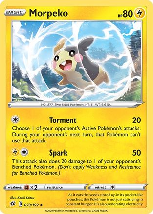 Morpeko 073/192 - SWSH02 Rebel Clash - for just $0.13! 