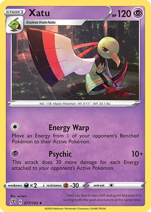 Xatu 077/192 - SWSH02 Rebel Clash Reverse Holofoil - for just $0.23! 