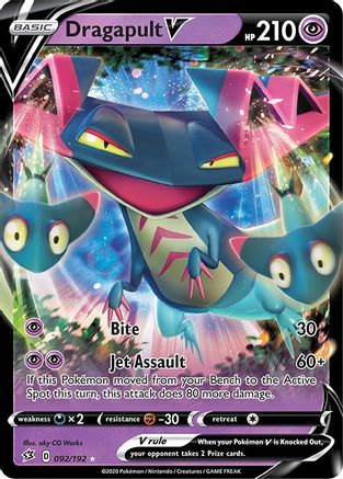 Dragapult V 092/192 - SWSH02 Rebel Clash Holofoil - for just $1.13! 
