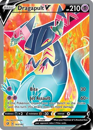 Dragapult V (Full Art) 183/192 - SWSH02 Rebel Clash Holofoil - for just $2.12! 