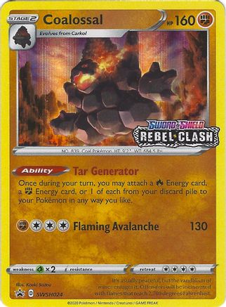 Coalossal SWSH024 - SWSH Sword & Shield Promo Cards - Holofoil - for just $1.85! 