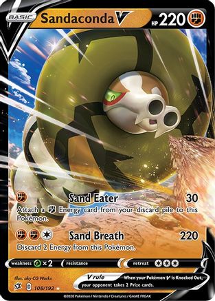 Sandaconda V 108/192 - SWSH02 Rebel Clash Holofoil - for just $0.75! 