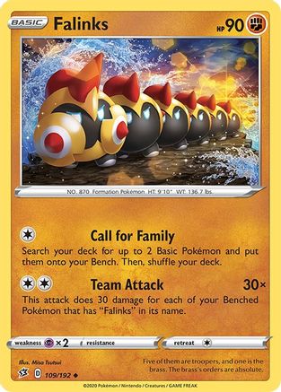 Falinks 109/192 - SWSH02 Rebel Clash - for just $0.10! 