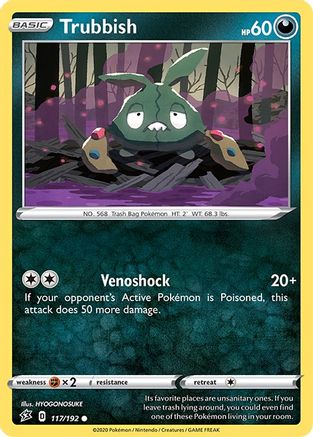 Trubbish 117/192 - SWSH02 Rebel Clash Reverse Holofoil - for just $0.15! 