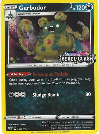 Garbodor SWSH025 - SWSH Sword & Shield Promo Cards - Holofoil - for just $4.23! 