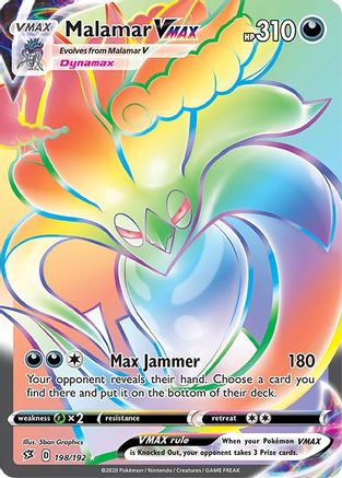 Malamar VMAX (Secret) 198/192 - SWSH02 Rebel Clash Holofoil - for just $3.70! 