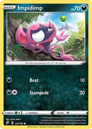 Impidimp 123/192 - SWSH02 Rebel Clash - for just $0.05! 