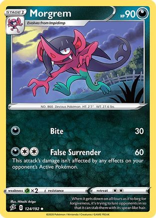 Morgrem 124/192 - SWSH02 Rebel Clash Reverse Holofoil - for just $0.12! 