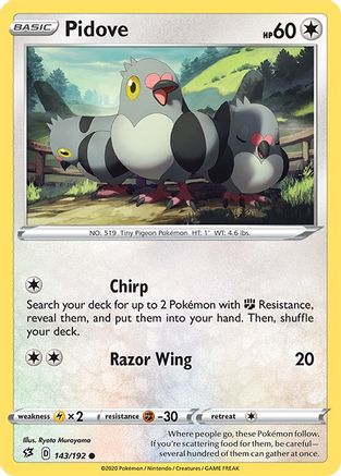 Pidove 143/192 - SWSH02 Rebel Clash - for just $0.08! 