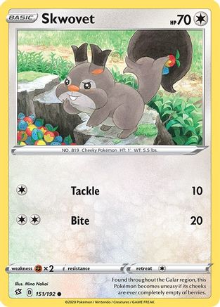 Skwovet 151/192 - SWSH02 Rebel Clash - for just $0.05! 