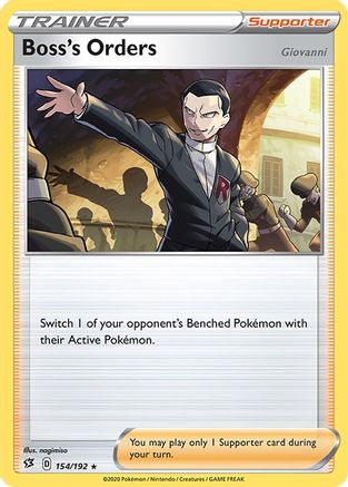 Boss's Orders 154/192 - SWSH02 Rebel Clash Holofoil - for just $0.90! 