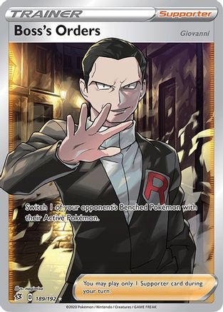 Boss's Orders (Full Art) 189/192 - SWSH02 Rebel Clash Holofoil - for just $30! 