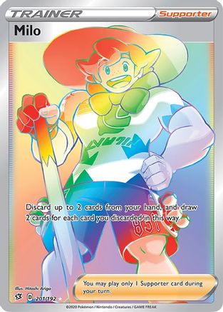 Milo (Secret) 201/192 - SWSH02 Rebel Clash Holofoil - for just $3.08! 