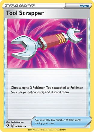 Tool Scrapper 168/192 - SWSH02 Rebel Clash Reverse Holofoil - for just $0.33! 