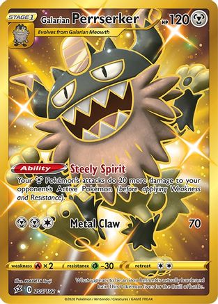 Galarian Perrserker (Secret) 205/192 - SWSH02 Rebel Clash Holofoil - for just $2! 