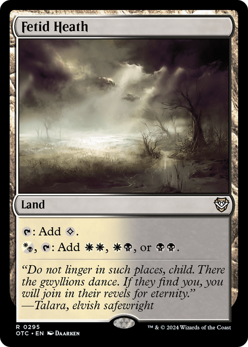 Fetid Heath (OTC-295) - Outlaws of Thunder Junction Commander - for just $0.32! 