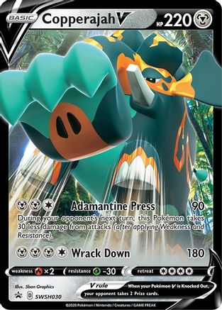Copperajah V SWSH030/307 - SWSH Sword & Shield Promo Cards Holofoil - for just $0.51! 