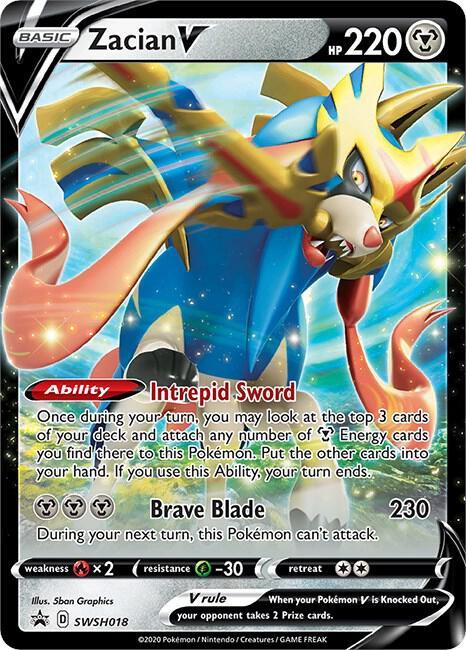 Zacian V (SWSH018) [Sword & Shield: Black Star Promos] - for just $0.40! 