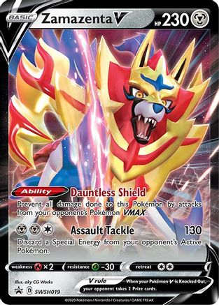 Zamazenta V SWSH019/307 - SWSH Sword & Shield Promo Cards Holofoil - for just $0.71! 