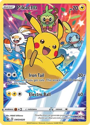 Pikachu SWSH020/307 - SWSH Sword & Shield Promo Cards Holofoil - for just $23.31! 