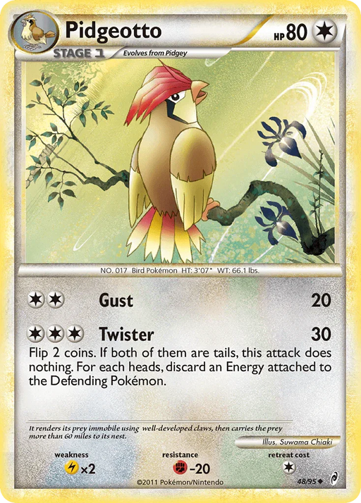Pidgeotto (48/95) [HeartGold & SoulSilver: Call of Legends] - for just $0.40! 