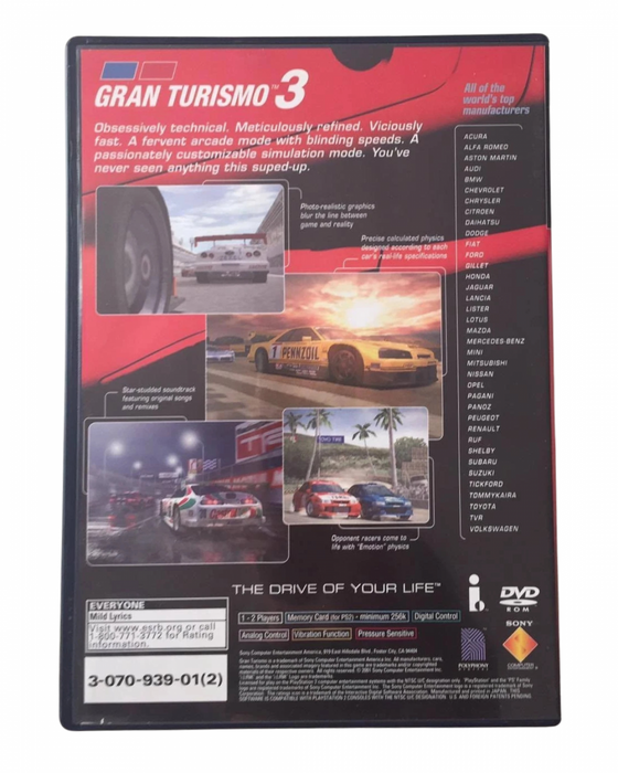 Gran Turismo 3 [Racing Pack Edition] – PlayStation 2 (PS2) - for just $6.99! 