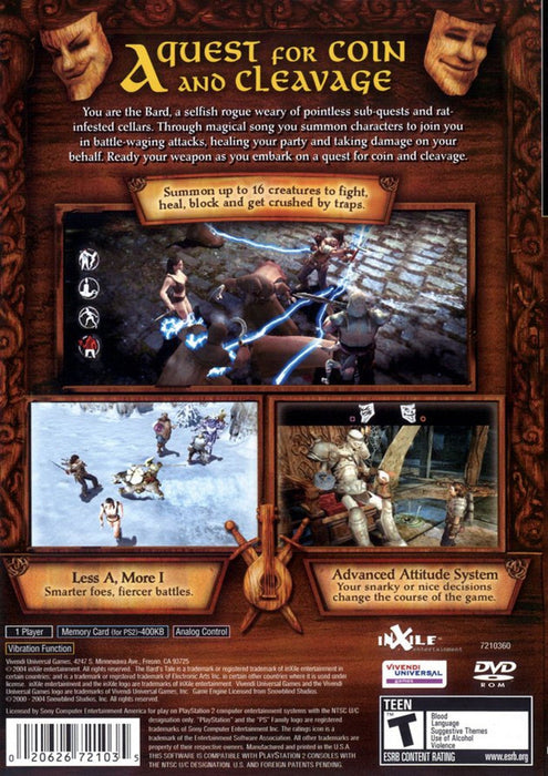 The Bard's Tale – PlayStation 2 (PS2) - for just $8.99! 
