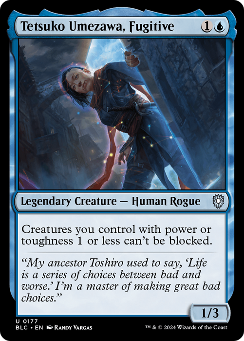 Tetsuko Umezawa, Fugitive (BLC-177) - Bloomburrow Commander - for just $0.10! 