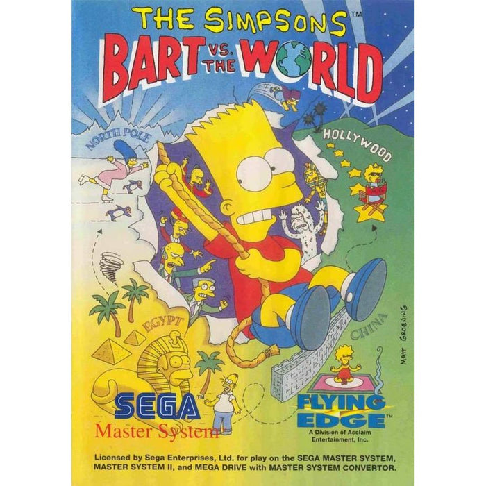 The Simpsons: Bart vs the World (Sega Master System) - Just $0! Shop now at Retro Gaming of Denver