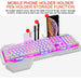 ErgonomicWired Gaming Keyboard with RGB Backlight Phone Holder - for just $65.50! 
