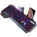 ErgonomicWired Gaming Keyboard with RGB Backlight Phone Holder - for just $65.50! 
