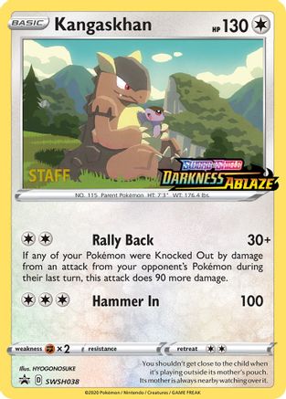 Kangaskhan (Prerelease) [Staff] SWSH038 - SWSH Sword & Shield Promo Cards Holofoil - for just $38.18! 