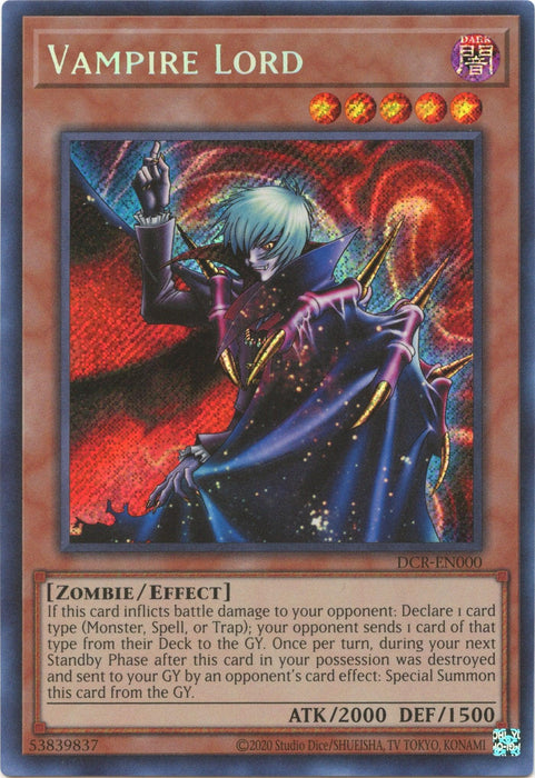 Vampire Lord (25th Anniversary) [DCR-EN000] Secret Rare - for just $2.80! 