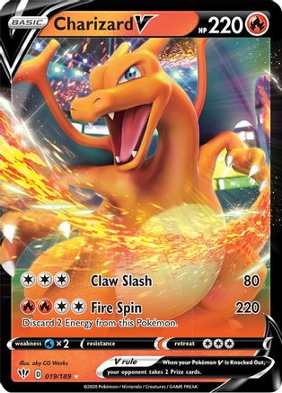 Charizard V 019/189 - SWSH03 Darkness Ablaze Holofoil - for just $4.42! 