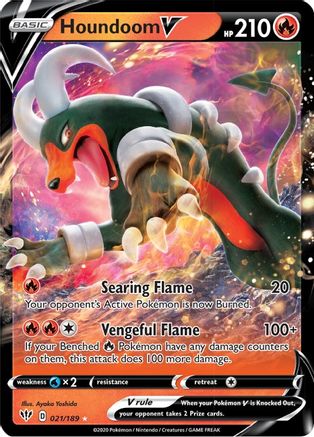 Houndoom V 021/189 - SWSH03 Darkness Ablaze Holofoil - for just $0.67! 