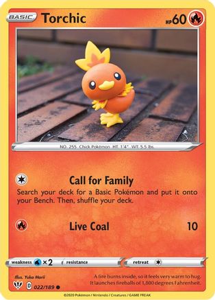Torchic 022/189 - SWSH03 Darkness Ablaze - for just $0.05! 