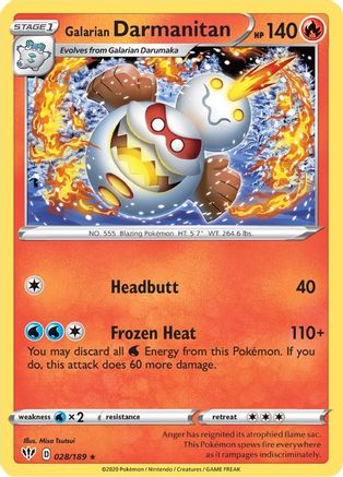 Galarian Darmanitan 028/189 - SWSH03 Darkness Ablaze - for just $0.13! 