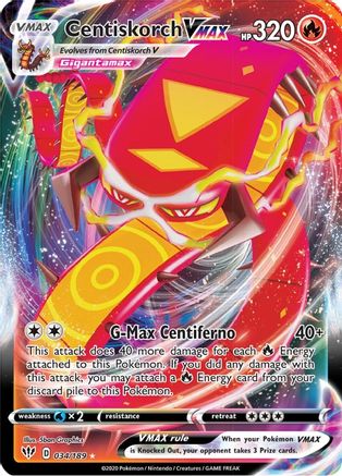 Centiskorch VMAX 034/189 - SWSH03 Darkness Ablaze Holofoil - for just $0.94! 