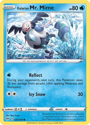 Galarian Mr. Mime 035/189 - SWSH03 Darkness Ablaze Reverse Holofoil - for just $0.13! 