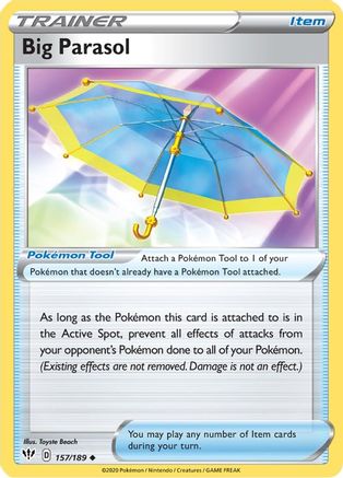Big Parasol 157/189 - SWSH03 Darkness Ablaze Reverse Holofoil - for just $0.18! 