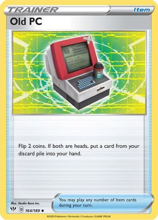 Old PC 164/189 - SWSH03 Darkness Ablaze Reverse Holofoil - for just $0.10! 