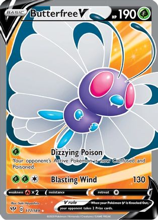 Butterfree V (Full Art) 177/189 - SWSH03 Darkness Ablaze Holofoil - for just $1.91! 