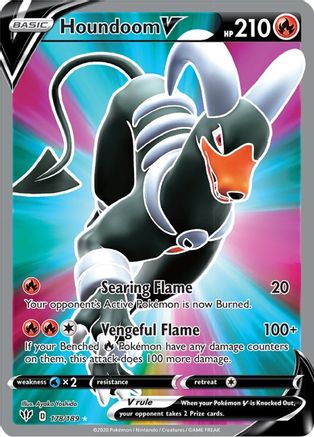 Houndoom V (Full Art) 178/189 - SWSH03 Darkness Ablaze Holofoil - for just $2.84! 