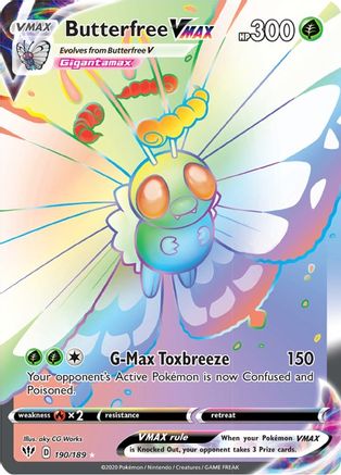 Butterfree VMAX (Secret) 190/189 - SWSH03 Darkness Ablaze Holofoil - for just $6.06! 