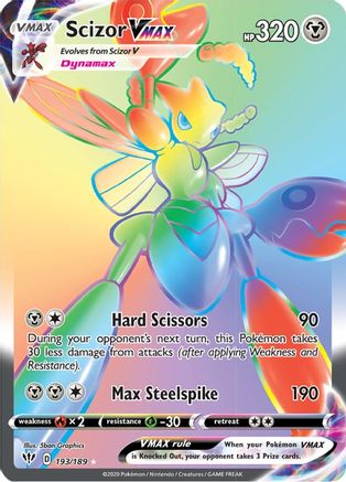 Scizor VMAX (Secret) 193/189 - SWSH03 Darkness Ablaze Holofoil - for just $3.57! 