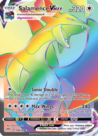 Salamence VMAX (Secret) 194/189 - SWSH03 Darkness Ablaze Holofoil - for just $6.20! 