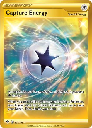 Capture Energy (Secret) 201/189 - SWSH03 Darkness Ablaze Holofoil - for just $1.74! 