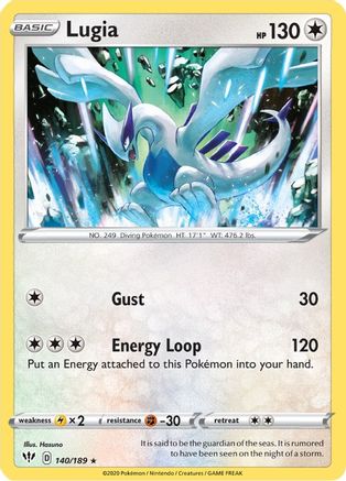 Lugia 140/189 - SWSH03 Darkness Ablaze Reverse Holofoil - for just $0.93! 