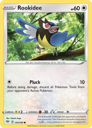 Rookidee 154/189 - SWSH03 Darkness Ablaze - for just $0.03! 